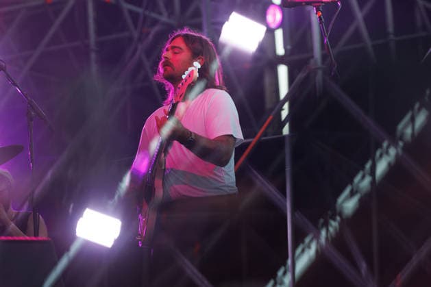IPA86486742 - Matt Vinson, a member of the band Caamp, performs on stage at Rock in Roma on July 7, 2026, at the Ippodromo delle Capannelle in Rome, Italy.  Copyright: xEmanuelaxVertolli LiveMediax xx 86486742