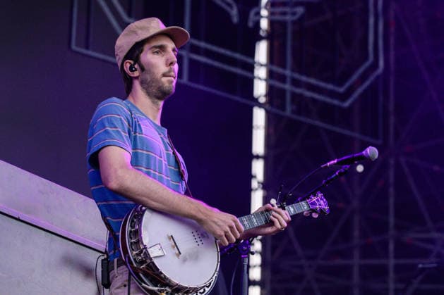 IPA86486750 - Evan Westfall, a member of the band Caamp, performs on stage at Rock in Roma on July 7, 2026, at the Ippodromo delle Capannelle in Rome, Italy.  Copyright: xEmanuelaxVertolli LiveMediax xx 86486750