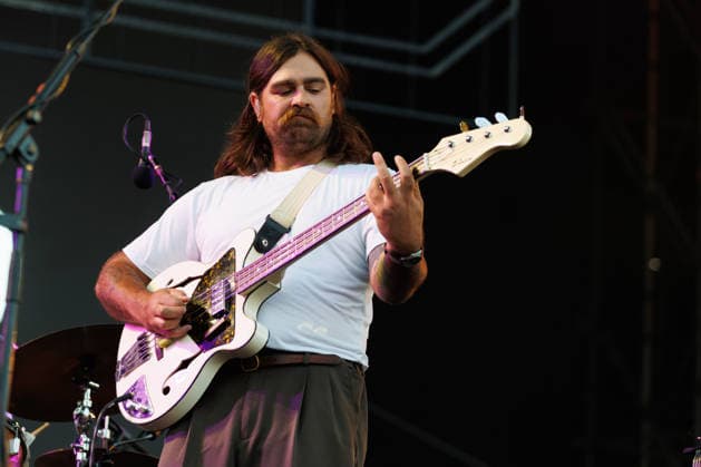 IPA86486756 - Matt Vinson, a member of the band Caamp, performs on stage at Rock in Roma on July 7, 2026, at the Ippodromo delle Capannelle in Rome, Italy.  Copyright: xEmanuelaxVertolli LiveMediax xx 86486756