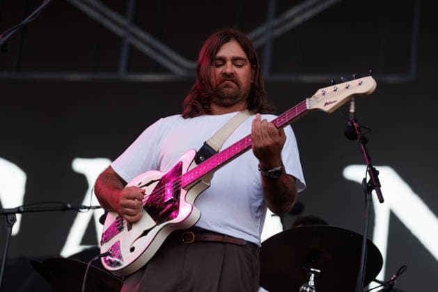 IPA86486757 - Matt Vinson, a member of the band Caamp, performs on stage at Rock in Roma on July 7, 2026, at the Ippodromo delle Capannelle in Rome, Italy.  Copyright: xEmanuelaxVertolli LiveMediax xx 86486757