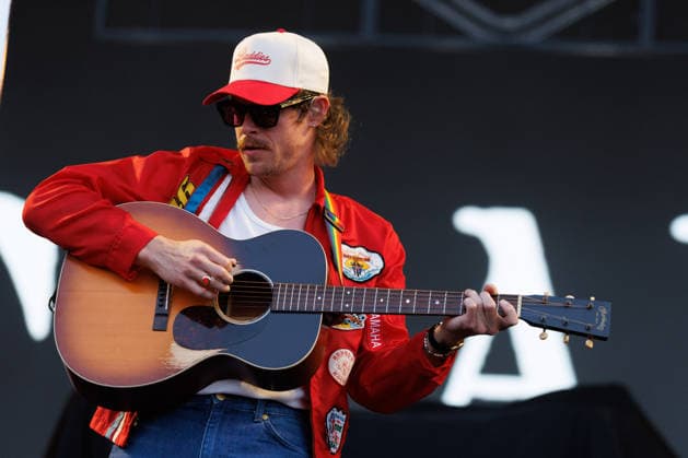 IPA86486758 - Taylor Meier, a member of the band Caamp, performs on stage at Rock in Roma on July 7, 2026, at the Ippodromo delle Capannelle in Rome, Italy.  Copyright: xEmanuelaxVertolli LiveMediax xx 86486758