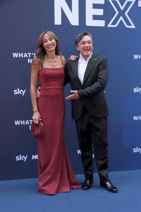 IPA86486405 - Milan, Sky What™s Next arrivals at the evening event at the Teatro Lirico Benedetta Parodi, Fabio Caressa  Copyright: xAlbertoxTerenghix xComi Terenghix 86486405