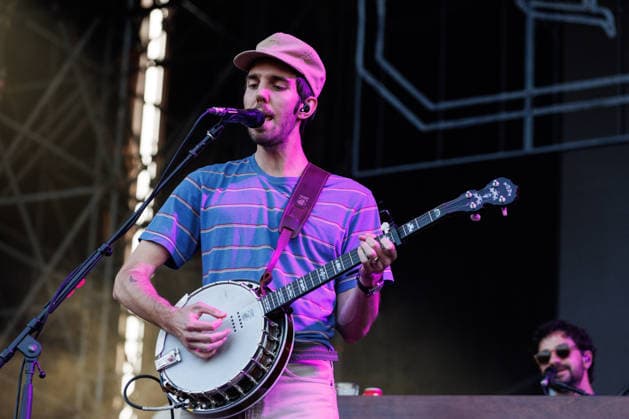 IPA86486759 - Evan Westfall, a member of the band Caamp, performs on stage at Rock in Roma on July 7, 2026, at the Ippodromo delle Capannelle in Rome, Italy.  Copyright: xEmanuelaxVertolli LiveMediax xx 86486759