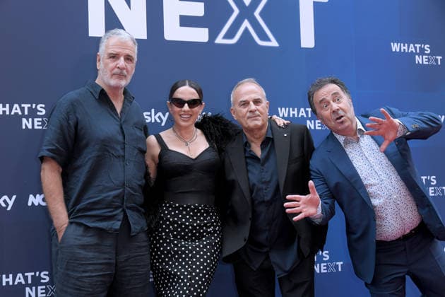 IPA86486300 - Milan, Sky What™s Next - Performers at the evening event at the Teatro Lirico - Gialappas Band, Paola Iezzi, Mago Forest  Copyright: xAlbertoxTerenghix xComi Terenghix 86486300