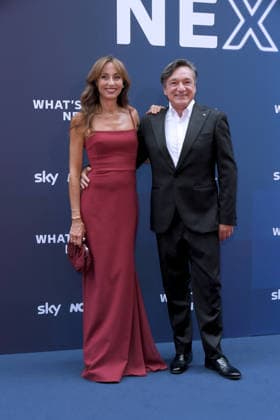 IPA86486408 - Milan, Sky What™s Next arrivals at the evening event at the Teatro Lirico Benedetta Parodi, Fabio Caressa  Copyright: xAlbertoxTerenghix xComi Terenghix 86486408