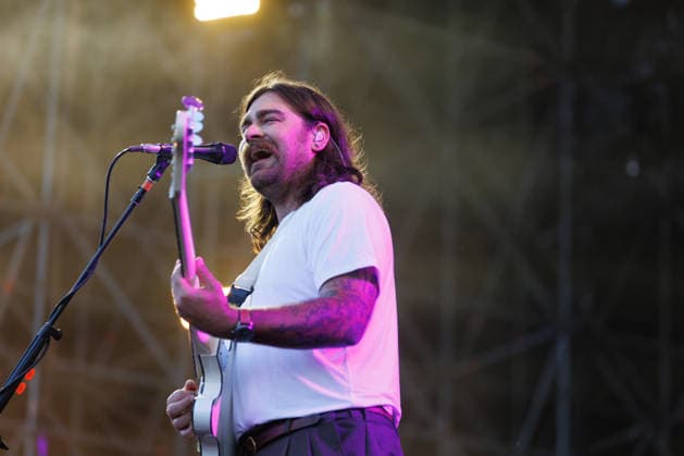 IPA86486768 - Matt Vinson, a member of the band Caamp, performs on stage at Rock in Roma on July 7, 2026, at the Ippodromo delle Capannelle in Rome, Italy.  Copyright: xEmanuelaxVertolli LiveMediax xx 86486768