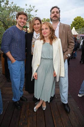Jannik Schümann, Morgane Ferru, Paula Kalenberg, Fridolin Sandmeyer beim FEST DER PRODUKTIONSALLIANZ im Tipi am Kanzleramt in Berlin am 07.07.2026 *** Jannik Schümann, Morgane Ferru, Paula Kalenberg, and Fridolin Sandmeyer at the FEST DER PRODUKTIONSALLIANZ at the Tipi am Kanzleramt in Berlin on July 7, 2026