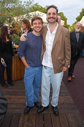 Jannik Schümann, Fridolin Sandmeyer beim FEST DER PRODUKTIONSALLIANZ im Tipi am Kanzleramt in Berlin am 07.07.2026 *** Jannik Schümann and Fridolin Sandmeyer at the FEST DER PRODUKTIONSALLIANZ at the Tipi am Kanzleramt in Berlin on July 7, 2026
