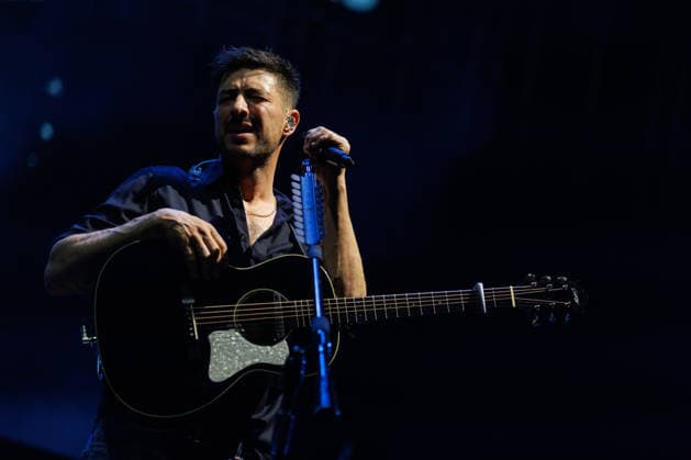 IPA86487503 - Marcus Mumford, a member of the band Mumford &amp; Sons, performs as part of the Prizefighter Tour at Rock in Roma on July 7, 2026, at the Ippodromo delle Capannelle in Rome, Italy.  Copyright: xEmanuelaxVertolli LiveMediax xx 86487503