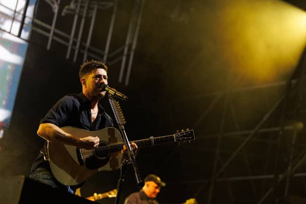 IPA86487481 - Marcus Mumford, a member of the band Mumford & Sons, performs as part of the Prizefighter Tour at Rock in Roma on July 7, 2026, at the Ippodromo delle Capannelle in Rome, Italy.  Copyright: xEmanuelaxVertolli LiveMediax xx 86487481
