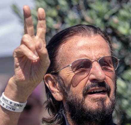 July 07, 2026 - Beverly Hills, California, USA - RINGO STARR, who turns 86 today, arrives for his Annual Peace & Love Birthday Celebration at Beverly Hills Garden Park. Beverly Hills USA - ZUMAce6_ 20260707_zaf_ce6_012 Copyright: xBrianxCahnx