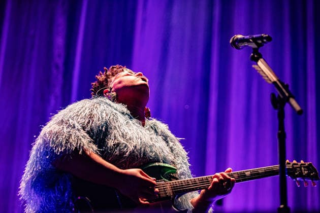 Alabama Shake live at Lucca Summer festival in Lucca, Italy - 07 Jul 2026 Singer Brittany Howard of Alabama Shake performs live on stage during a concert. The celebrated American band Alabama Shake performed on stage in Piazza Napoleone in Lucca, marking the highly anticipated only Italian date of their world tour. The concert marks their historic return to the country after a ten-year absence, celebrating the official reunion of founding members Brittany Howard, Heath Fogg, and Zac Cockrell. Lucca Italy Copyright: xCarloxVerganix xSOPAxImagesx ALABAMASHAKE26(10)