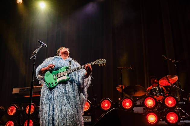 Alabama Shake live at Lucca Summer festival in Lucca, Italy - 07 Jul 2026 Singer Brittany Howard of Alabama Shake performs live on stage during a concert. The celebrated American band Alabama Shake performed on stage in Piazza Napoleone in Lucca, marking the highly anticipated only Italian date of their world tour. The concert marks their historic return to the country after a ten-year absence, celebrating the official reunion of founding members Brittany Howard, Heath Fogg, and Zac Cockrell. Lucca Italy Copyright: xCarloxVerganix xSOPAxImagesx ALABAMASHAKE26(30)