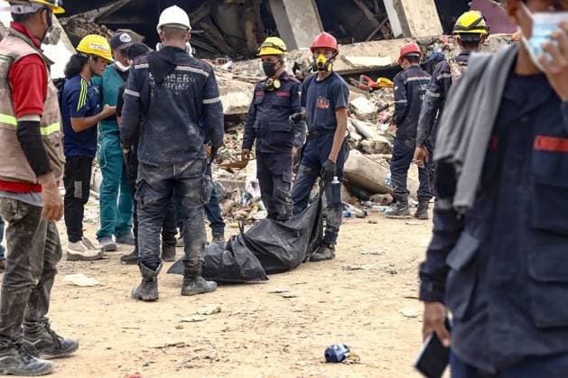Aftermath of the Earthquake in Caraballeda, La Guaira, Venezuela CARABALLEDA, LA GUAIRA, VENEZUELA JULY 7, 2026: Rescue and forensic teams continue recovery operations in the aftermath of the devastating earthquakes that struck Venezuela s Caribbean coast, retrieving victims from the rubble of collapsed buildings in Caraballeda, La Guaira state. Authorities say the earthquakes have killed at least 3,685 people, injured more than 16,700, left thousands missing, and displaced nearly 18,000 residents, as search and recovery efforts continue in some of the hardest-hit areas. EDITOR S NOTE: Images show covered bodies during recovery operations. CARABALLEDA Venezuela (Bolivarian Republic of) Copyright: x xLauraxdexChiclanax xJNAxPressx