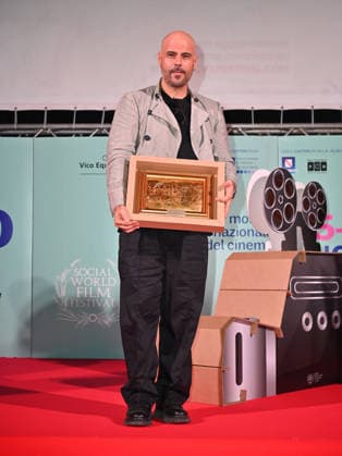 Marco D Amore awarded at the 2026 Social Film Festival in Vico Equense - 07 Jul 2026 Marco D Amore receives the Award for the best social series of the year for Gomorra - La seria Vico Equense Italy Copyright: xAntoninoxD Espositox xSOPAxImagesx DSC_3742