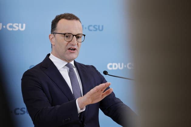 Jens Spahn (CDU), Deutschland, Berlin, Reichstag, Pressekonferenz CDU CSU *** Jens Spahn, CDU, Germany, Berlin, Reichstag, CDU-CSU Press Conference