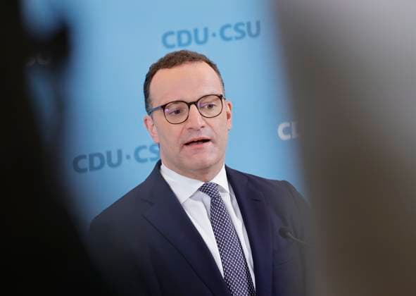 Jens Spahn (CDU), Deutschland, Berlin, Reichstag, Pressekonferenz CDU CSU *** Jens Spahn, CDU, Germany, Berlin, Reichstag, CDU-CSU Press Conference