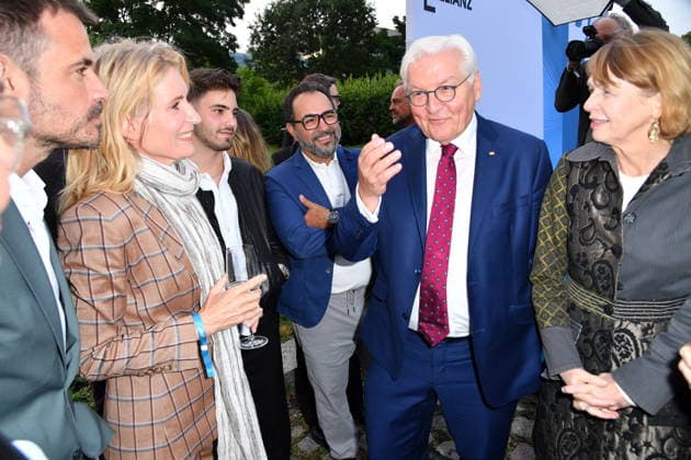RECORD DATE NOT STATED FEST DER PRODUKTIONSALLIANZ - Berlin Maria Furtwaengler, Adnan Maral, Frank-Walter Steinmeier (Bundespräsident) mit Ehefrau Elke Büdenbender beim FEST DER PRODUKTIONSALLIANZ der Allianz Deutscher Produzenten - Film & Fernsehen e.V. (Produktionsallianz) im Tipi am Kanzleramt in Berlin am 07.07.2026 *** PRODUCTION ALLIANCE GALA Berlin Maria Furtwängler, Adnan Maral, Frank Walter Steinmeier, Federal President, with his wife Elke Büdenbender at the PRODUCTION ALLIANCE CELEBRATION hosted by the Alliance of German Film and Television Producers e.V. (Produktionsallianz) at the Tipi am Kanzleramt in Berlin on July 7, 2026 Copyright: xEventpressxBerndtx
