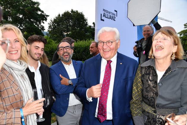 RECORD DATE NOT STATED FEST DER PRODUKTIONSALLIANZ - Berlin Maria Furtwaengler, Adnan Maral, Frank-Walter Steinmeier (Bundespräsident) mit Ehefrau Elke Büdenbender beim FEST DER PRODUKTIONSALLIANZ der Allianz Deutscher Produzenten - Film & Fernsehen e.V. (Produktionsallianz) im Tipi am Kanzleramt in Berlin am 07.07.2026 *** PRODUCTION ALLIANCE GALA Berlin Maria Furtwängler, Adnan Maral, Frank Walter Steinmeier, Federal President, with his wife Elke Büdenbender at the PRODUCTION ALLIANCE CELEBRATION hosted by the Alliance of German Film and Television Producers e.V. (Produktionsallianz) at the Tipi am Kanzleramt in Berlin on July 7, 2026 Copyright: xEventpressxBerndtx