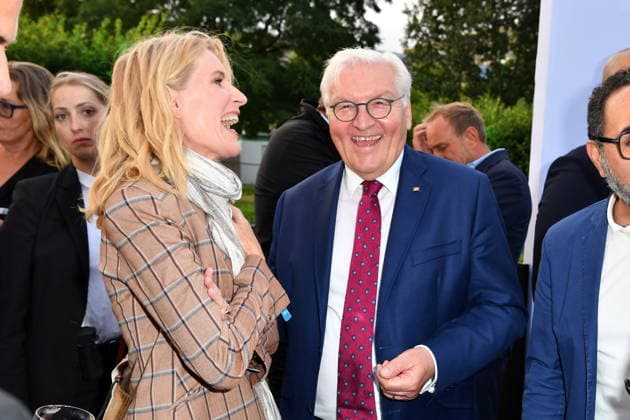 RECORD DATE NOT STATED FEST DER PRODUKTIONSALLIANZ - Berlin Maria Furtwaengler und Frank-Walter Steinmeier (Bundespräsident) beim FEST DER PRODUKTIONSALLIANZ der Allianz Deutscher Produzenten - Film & Fernsehen e.V. (Produktionsallianz) im Tipi am Kanzleramt in Berlin am 07.07.2026 *** PRODUCTION ALLIANCE CELEBRATION Berlin: Maria Furtwängler and Frank Walter Steinmeier, President of Germany, at the PRODUCTION ALLIANCE CELEBRATION hosted by the Alliance of German Film and Television Producers (Allianz Deutscher Produzenten Film Fernsehen e.V.) at the Tipi am Kanzleramt in Berlin on July 7, 2026 Copyright: xEventpressxBerndtx