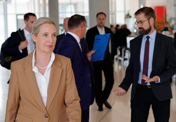 AfD-Chefin Alice Weidel , Deutschland, Berlin, Reichstag, AfD Pressekonferenz *** AfD Leader Alice Weidel, Germany, Berlin, Reichstag, AfD Press Conference