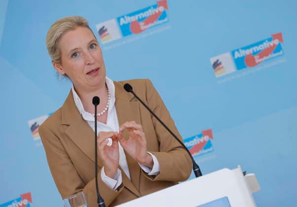 AfD-Chefin Alice Weidel , Deutschland, Berlin, Reichstag, AfD Pressekonferenz *** AfD Leader Alice Weidel, Germany, Berlin, Reichstag, AfD Press Conference