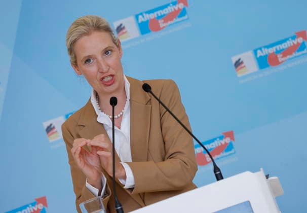 AfD-Chefin Alice Weidel , Deutschland, Berlin, Reichstag, AfD Pressekonferenz *** AfD Leader Alice Weidel, Germany, Berlin, Reichstag, AfD Press Conference