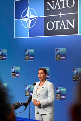 LKS 20260708 Danish Prime Minister Mette Frederiksen at the 36th NATO Heads of State and Government Summit in Ankara, Turkey, on July 8, 2026. - EMMI KORHONEN Ankara Turkey  Copyright: xEmmixKorhonenx 9jGcfJ6tK0w