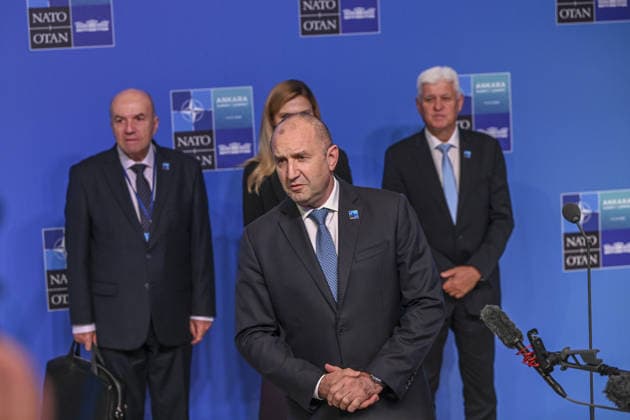 36th NATO Summit in Ankara ANKARA, TURKIYE - JULY 08: Bulgarian Prime Minister Rumen Radev makes a statement to the press ahead of the main session of the North Atlantic Council Meeting during the second day of the 36th NATO Heads of State and Government Summit in Ankara, Turkiye on July 08, 2026. Dogukan Keskinkilic Anadolu Ankara Turkey. Editorial use only. Please get in touch for any other usage.  Copyright: x2026xAnadoluxDogukanxKeskinkilicx