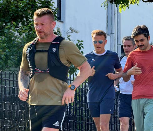 French President Macron goes for morning jog in Ankara ANKARA, TURKIYE - JULY 08: French President Emmanuel Macron goes for a morning jog in Ankara, Turkiye, where he arrived for the 36th NATO Heads of State and Government Summit on July 08, 2026. Berkan Cetin Anadolu Ankara Turkey. Editorial use only. Please get in touch for any other usage.  Copyright: x2026xAnadoluxBerkanxCetinx