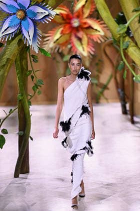 PFW - Chanel Runway A model walks the runway during the Chanel Haute Couture Fall Winter 2026 2027 show as part of Paris Fashion Week on July 07, 2026 in Paris, France. Photo by Franck Castel ABACAPRESS.COM Paris France  Copyright: xCastelxFranck ABACAx