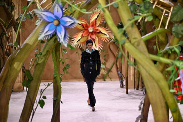 PFW - Chanel Runway A model walks the runway during the Chanel Haute Couture Fall Winter 2026 2027 show as part of Paris Fashion Week on July 07, 2026 in Paris, France. Photo by Franck Castel ABACAPRESS.COM Paris France  Copyright: xCastelxFranck ABACAx