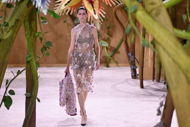 PFW - Chanel Runway A model walks the runway during the Chanel Haute Couture Fall Winter 2026 2027 show as part of Paris Fashion Week on July 07, 2026 in Paris, France. Photo by Franck Castel ABACAPRESS.COM Paris France  Copyright: xCastelxFranck ABACAx