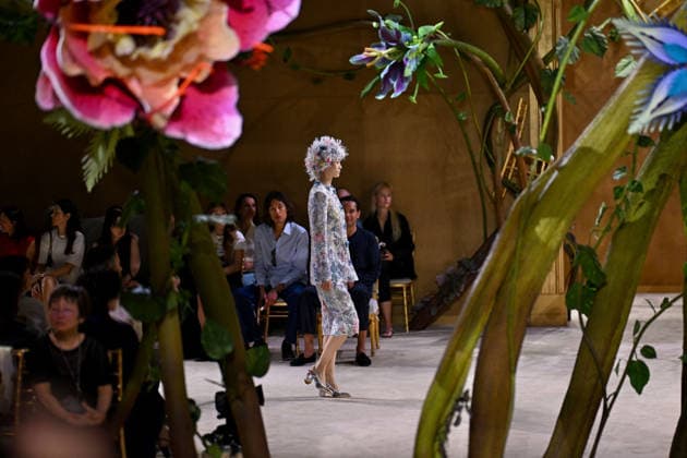 PFW - Chanel Runway A model walks the runway during the Chanel Haute Couture Fall Winter 2026 2027 show as part of Paris Fashion Week on July 07, 2026 in Paris, France. Photo by Franck Castel ABACAPRESS.COM Paris France  Copyright: xCastelxFranck ABACAx