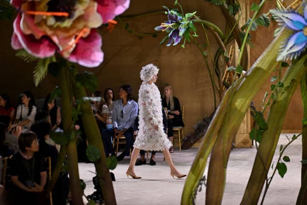 PFW - Chanel Runway A model walks the runway during the Chanel Haute Couture Fall Winter 2026 2027 show as part of Paris Fashion Week on July 07, 2026 in Paris, France. Photo by Franck Castel ABACAPRESS.COM Paris France  Copyright: xCastelxFranck ABACAx