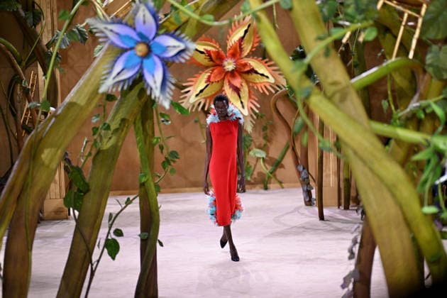 PFW - Chanel Runway A model walks the runway during the Chanel Haute Couture Fall Winter 2026 2027 show as part of Paris Fashion Week on July 07, 2026 in Paris, France. Photo by Franck Castel ABACAPRESS.COM Paris France  Copyright: xCastelxFranck ABACAx