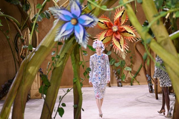PFW - Chanel Runway A model walks the runway during the Chanel Haute Couture Fall Winter 2026 2027 show as part of Paris Fashion Week on July 07, 2026 in Paris, France. Photo by Franck Castel ABACAPRESS.COM Paris France  Copyright: xCastelxFranck ABACAx