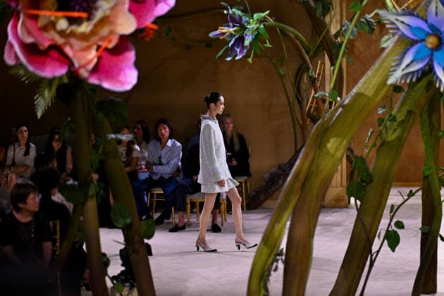 PFW - Chanel Runway A model walks the runway during the Chanel Haute Couture Fall Winter 2026 2027 show as part of Paris Fashion Week on July 07, 2026 in Paris, France. Photo by Franck Castel ABACAPRESS.COM Paris France  Copyright: xCastelxFranck ABACAx