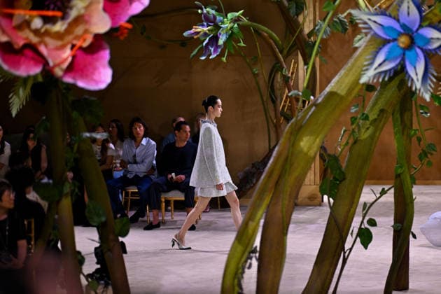 PFW - Chanel Runway A model walks the runway during the Chanel Haute Couture Fall Winter 2026 2027 show as part of Paris Fashion Week on July 07, 2026 in Paris, France. Photo by Franck Castel ABACAPRESS.COM Paris France  Copyright: xCastelxFranck ABACAx