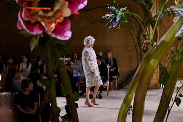 PFW - Chanel Runway A model walks the runway during the Chanel Haute Couture Fall Winter 2026 2027 show as part of Paris Fashion Week on July 07, 2026 in Paris, France. Photo by Franck Castel ABACAPRESS.COM Paris France  Copyright: xCastelxFranck ABACAx