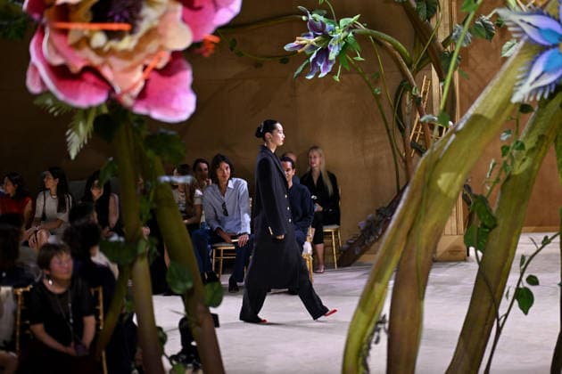 PFW - Chanel Runway A model walks the runway during the Chanel Haute Couture Fall Winter 2026 2027 show as part of Paris Fashion Week on July 07, 2026 in Paris, France. Photo by Franck Castel ABACAPRESS.COM Paris France  Copyright: xCastelxFranck ABACAx