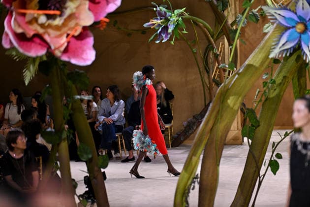 PFW - Chanel Runway A model walks the runway during the Chanel Haute Couture Fall Winter 2026 2027 show as part of Paris Fashion Week on July 07, 2026 in Paris, France. Photo by Franck Castel ABACAPRESS.COM Paris France  Copyright: xCastelxFranck ABACAx