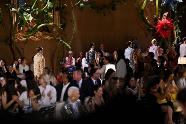 PFW - Chanel Runway A model walks the runway during the Chanel Haute Couture Fall Winter 2026 2027 show as part of Paris Fashion Week on July 07, 2026 in Paris, France. Photo by Franck Castel ABACAPRESS.COM Paris France  Copyright: xCastelxFranck ABACAx