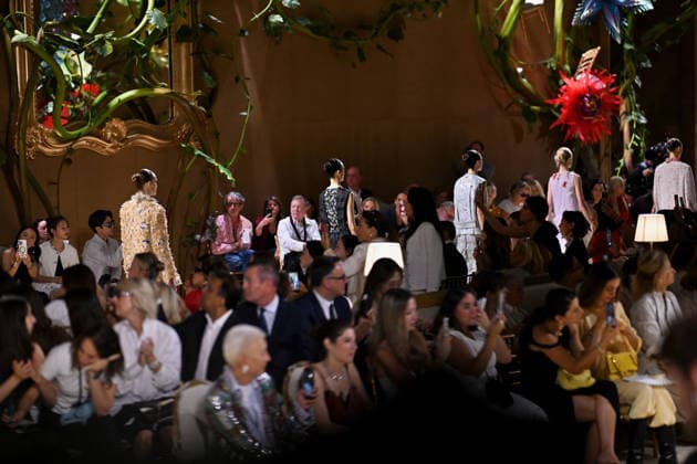 PFW - Chanel Runway A model walks the runway during the Chanel Haute Couture Fall Winter 2026 2027 show as part of Paris Fashion Week on July 07, 2026 in Paris, France. Photo by Franck Castel ABACAPRESS.COM Paris France  Copyright: xCastelxFranck ABACAx