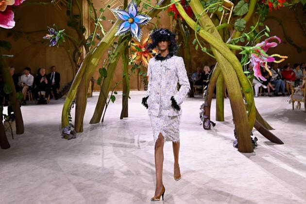 PFW - Chanel Runway A model walks the runway during the Chanel Haute Couture Fall Winter 2026 2027 show as part of Paris Fashion Week on July 07, 2026 in Paris, France. Photo by Franck Castel ABACAPRESS.COM Paris France  Copyright: xCastelxFranck ABACAx