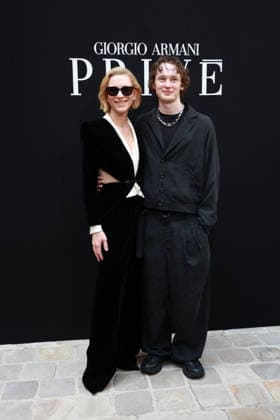 Cate Blanchett and her son Ignatius Martin Upton at the Giorgio Armani Privé Fall Winter 2026–2027 Haute Couture Collection fashion show during Paris Fashion Week, July 7, 2026 Celebrities at the Giorgio Armani Privé Fall Winter 2026–2027 Haute Couture Collection fashion show during Paris Fashion Week, July 7, 2026, Paris, France  Copyright: xFlorianxLaviellex xBestimagexFlorianxLaviellex xBestimagex