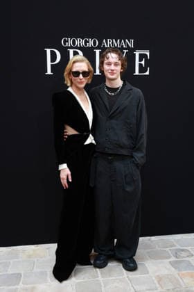 Cate Blanchett and her son Ignatius Martin Upton at the Giorgio Armani Privé Fall Winter 2026–2027 Haute Couture Collection fashion show during Paris Fashion Week, July 7, 2026 Celebrities at the Giorgio Armani Privé Fall Winter 2026–2027 Haute Couture Collection fashion show during Paris Fashion Week, July 7, 2026, Paris, France  Copyright: xFlorianxLaviellex xBestimagexFlorianxLaviellex xBestimagex