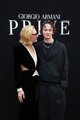 Cate Blanchett and her son Ignatius Martin Upton at the Giorgio Armani Privé Fall Winter 2026–2027 Haute Couture Collection fashion show during Paris Fashion Week, July 7, 2026 Celebrities at the Giorgio Armani Privé Fall Winter 2026–2027 Haute Couture Collection fashion show during Paris Fashion Week, July 7, 2026, Paris, France  Copyright: xFlorianxLaviellex xBestimagexFlorianxLaviellex xBestimagex