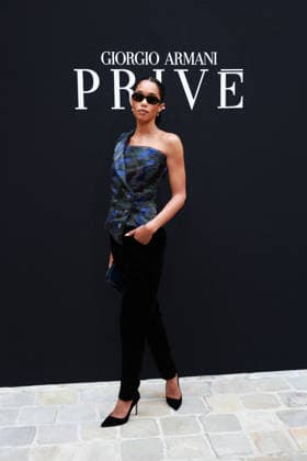 Laura Harrier at the Giorgio Armani Privé Fall Winter 2026–2027 Haute Couture Collection fashion show during Paris Fashion Week, July 7, 2026 Celebrities at the Giorgio Armani Privé Fall Winter 2026–2027 Haute Couture Collection fashion show during Paris Fashion Week, July 7, 2026, Paris, France  Copyright: xFlorianxLaviellex xBestimagexFlorianxLaviellex xBestimagex