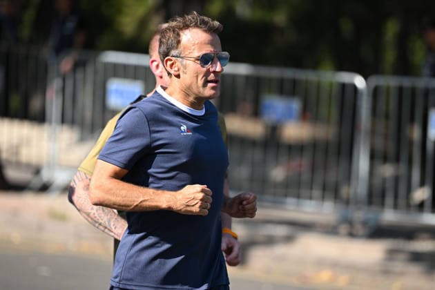French President Macron goes for morning jog in Ankara ANKARA, TURKIYE - JULY 08: French President Emmanuel Macron goes for a morning jog in Ankara, Turkiye, where he arrived for the 36th NATO Heads of State and Government Summit on July 08, 2026. Saffet Azak Anadolu Ankara Turkey. Editorial use only. Please get in touch for any other usage.  Copyright: x2026xAnadoluxSaffetxAzakx
